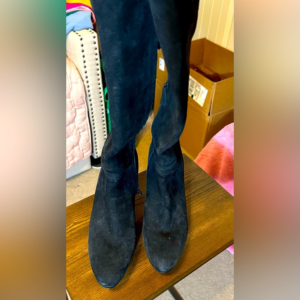 4” heel, knee boot, perfect for dress up or down; true to size